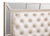 Diamond Tufted Upholstered Mirrored Twin Panel Bed - 80" - Beige - IMAGE 4