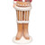 LED Lighted Christmas Gingerbread Nutcracker - 27" - Brown and White