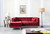 Nailhead Trim Tufted Velvet Sectional Sofa with Throw Pillows - 83" - Burgundy - IMAGE 2