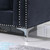 Tufted Nailhead Trim Velvet Sofa with Throw Pillows - 83" - Black - IMAGE 4