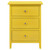 3-Drawer Wood Nightstand - 25" - Yellow - IMAGE 1