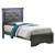 Jewel Tufted Upholstered Twin Panel Bed with LED Lights - 80" - Black - IMAGE 2