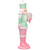 LED Lighted Glitter Christmas Nutcracker - 27" - Green and Pink - IMAGE 4