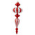 Shatterproof Commercial Size Finial Christmas Ornaments - 14" - Red and White  - Set of 4 - IMAGE 4