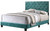 Tufted Faux Jewel Velvet Upholstered Full Panel Bed - 77" - Green - IMAGE 1