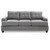 Tufted Microsuede Square Arm Straight Sofa - 79" - Gray - IMAGE 1