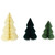 Accordion Honeycomb Foldable Paper Christmas Trees - 15" - Green and Ivory - Set of 3 - IMAGE 4