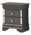 Mirrored 2-Drawer Wooden Nightstand - 24" - Black - IMAGE 2