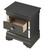 Mirrored 2-Drawer Wooden Nightstand - 24" - Black - IMAGE 3