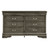 6-Drawer Wooden Bedroom Dresser - 57" - Gray - IMAGE 1