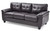 Flared Arm Faux Leather Tufted Straight Sofa - 78" - Brown - IMAGE 6