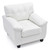 Tufted Upholstered Accent Chair - 36" - White - IMAGE 2
