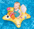 Inflatable Yellow Smiling Starfish Baby Seat with Toys, 33.5-Inch - IMAGE 1