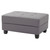 Faux Leather Upholstered Storage Ottoman - 37" - Gray - IMAGE 1