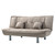 Tufted Microfiber Straight Armless Sofa with Pillows - 74" - Beige - IMAGE 2