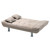 Tufted Microfiber Straight Armless Sofa with Pillows - 74" - Beige - IMAGE 3
