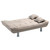 Tufted Microfiber Straight Armless Sofa with Pillows - 74" - Beige - IMAGE 5