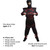 Black and Red Little Samurai Boys Children Halloween Costume - Ages 2-3 Years - IMAGE 4