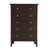 5-Drawer Wooden Bedroom Chest - 48" - Espresso Brown - IMAGE 1