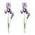 Artificial Iris Floral Sprays - 32.5" - Purple and Green - Set of 2 - IMAGE 2