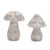 Bumble Bee and Butterfly Printed Mushroom Figurines - 6.5" - Set of 2 - IMAGE 1