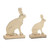Sitting Rabbit Metal Figures - 8.25" - Set of 2 - IMAGE 1