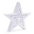 Nested Triple Star Puzzle Decoration - 8" - White - Set of 2 - IMAGE 1