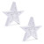 Nested Triple Star Puzzle Decoration - 8" - White - Set of 2 - IMAGE 3
