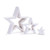 Nested Triple Star Puzzle Decoration - 8" - White - Set of 2 - IMAGE 4