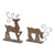 Wicker Style Deer Silhouette Christmas Figurines - 11.75" - Set of 2 - IMAGE 1
