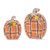 Harvest Fall Plaid Pumpkin Shelf Sitters - 12" - Set of 2 - IMAGE 3