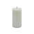 Battery Operated 3D Flame Large LED Pillar Candles - 8" - White - IMAGE 1