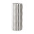 Ceramic Ribbed Cylindrical Vase - 13" - IMAGE 1