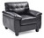 Solid Tufted Upholstered Accent Chair - 36" - Black - IMAGE 2