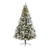 8’ Pre-Lit Flocked Oregon Pine Artificial Christmas Tree, Clear LED Lights - IMAGE 1