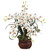 Cymbidium Orchid Artificial Silk Floral Arrangement - 30" - White - IMAGE 1