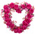 Blooming Rose Buds Artificial Heart Shaped Valentine's Day Wreath - 16" - Pink - IMAGE 2
