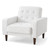 Button Tufted Sleeper Conversion Accent Chair - 36" - White - IMAGE 2