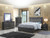 Metallic Upholstered Jewel Tufted Queen Panel Bed with LED Lights - 85" - Black - IMAGE 4