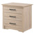 3-Drawer Wooden Nightstand - 23" - Light Brown - IMAGE 2