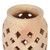 Diamond Cut Out Solid Terracotta Vase - 7" - Brown