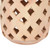 Diamond Cut Out Solid Terracotta Vase - 7" - Brown