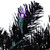 Pre-Lit Black Crystal Pine Artificial Halloween Garland - 9' x 12" - LED Purple