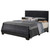 Solid Upholstered Faux Leather Panel Queen Bed - 86" - Black - IMAGE 5