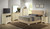 Faux Leather Upholstered Panel Queen Bed - 86" - Beige - IMAGE 2