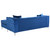 Tufted Velvet Sectional Sofa with Throw Pillows - 87" - Blue - IMAGE 4