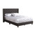 Diamond Tufted Upholstered Panel Queen Bed - 86" - Black - IMAGE 1