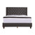 Diamond Tufted Upholstered Panel Queen Bed - 86" - Black - IMAGE 2