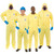 Adult Unisex Multipurpose Disposable Coveralls - Size 3XL - Yellow - Pack of 12 - IMAGE 4