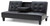 Faux Leather Tufted Straight Armless Sofa - 71" - Black - IMAGE 3